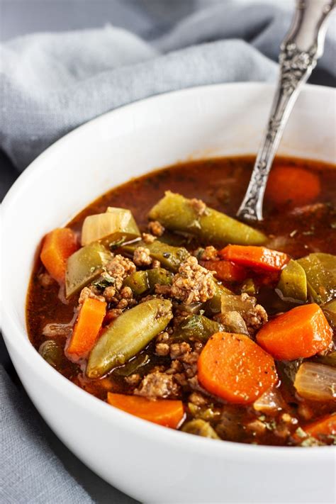 hamburger vegetable soup recipe